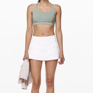 lululemon White Pace Rival Skirt/Skort